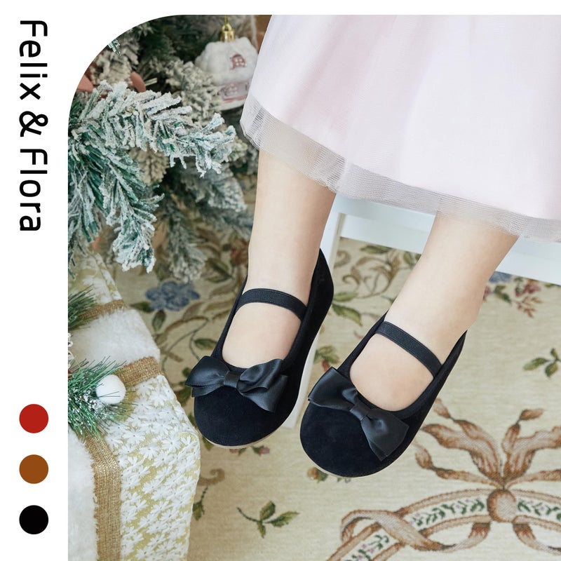 Felix & Flora Girls Dress Shoes - Mary Jane Ballet Flats Party Wedding School Size 5 Little Kid - Image 4